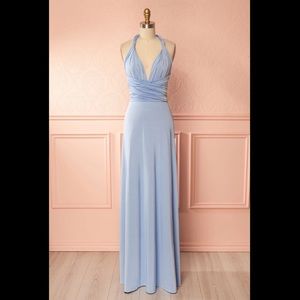 Dusty Blue Infinity Dress